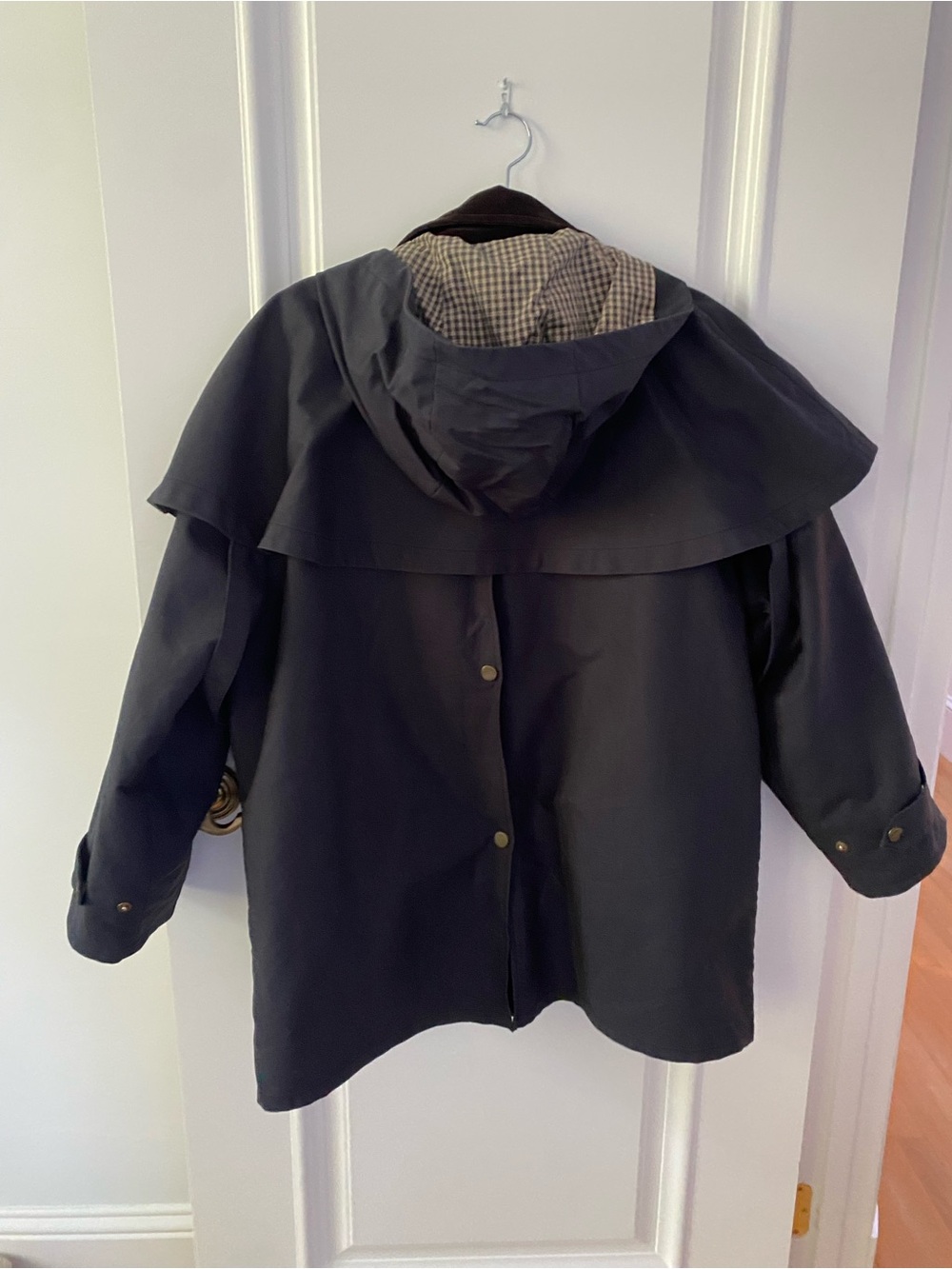 ZARA ZW Collection Viral Hooded Jacket Coat Trench Navy Size S SOLD OUT $179 - Picture 11 of 14